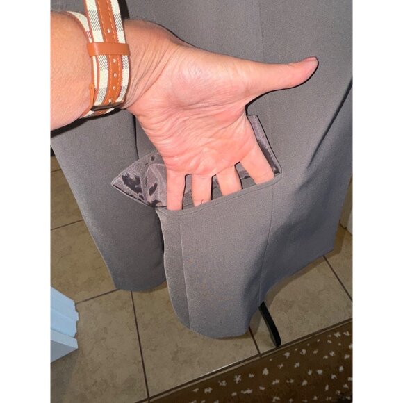 Kasper Oversized Structured Gray Blazer Jacket Plus Sz 16 Officewear Business - Picture 10 of 12